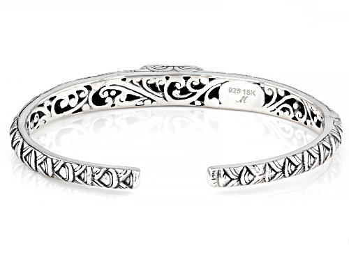 Artisan Collection of Bali™ Prazana™ Lab-Grown Diamonds Sterling Silver & 18K Gold Accent Bracelet - Size 6.75