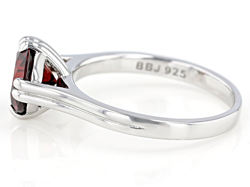 Bella Luce ® 3.31ctw Garnet Simulant Rhodium Over Sterling Silver Ring - Size 7