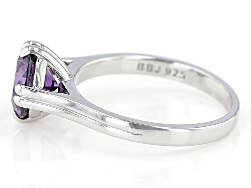 Bella Luce ® 3.62ctw Amethyst Simulant Rhodium Over Sterling Silver Ring - Size 12