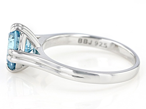 Bella Luce ® 3.18ctw Aquamarine Simulant Rhodium Over Sterling Silver Ring - Size 10