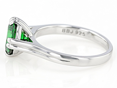 Bella Luce ® 3.32ctw Emerald Simulant Rhodium Over Sterling Silver Ring - Size 10