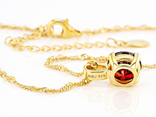 Bella Luce ® 3.31ctw Garnet Simulant Eterno™ Yellow Pendant With Chain