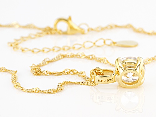 Bella Luce ® 3.45ctw White Diamond Simulant Eterno™ Yellow Pendant With Chain