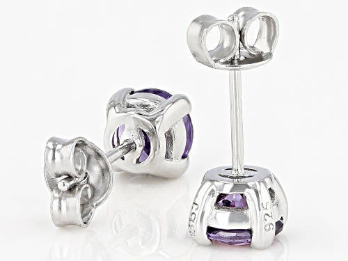 Bella Luce ® 3.18ctw Amethyst Simulant Rhodium Over Sterling Silver Earrings
