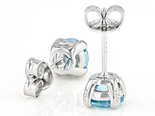 Bella Luce ® 2.75ctw Aquamarine Simulant Rhodium Over Sterling Silver Earrings