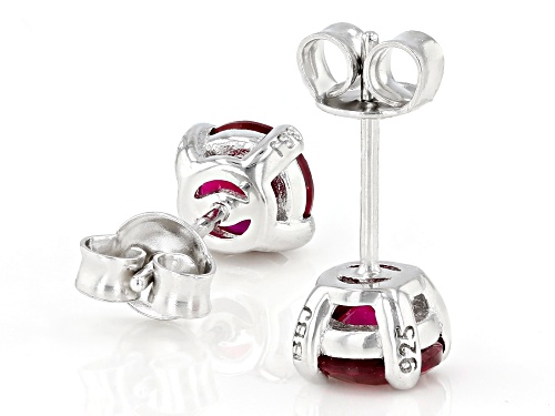 Bella Luce ® 1.97ctw Lab Created Ruby Rhodium Over Sterling Silver Earrings