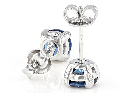 Bella Luce ® 3.00ctw Blue Sapphire Simulant Rhodium Over Sterling Silver Earrings