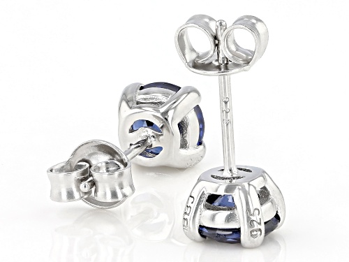 Bella Luce ® Esotica™ 2.82ctw Tanzanite Simulant Rhodium Over Sterling Silver Earrings