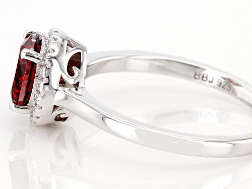 Bella Luce® 2.25ctw Garnet And White Diamond Simulants Rhodium Over Sterling Silver Ring - Size 8