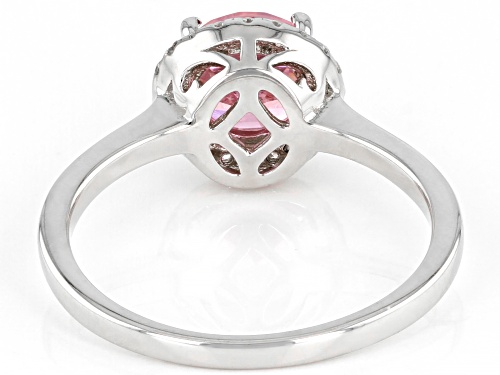 Bella Luce ® 2.59ctw Pink And White Diamond Simulants Rhodium Over Sterling Silver Ring - Size 9