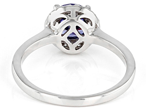 Bella Luce ® 2.40ctw Tanzanite And White Diamond Simulants Rhodium Over Sterling Silver Ring - Size 9