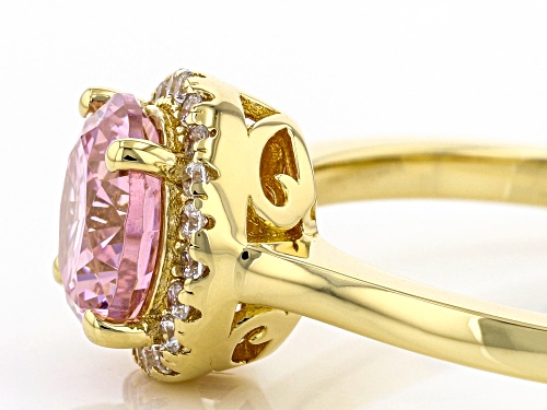 Bella Luce ® 2.59ctw Pink And White Diamond Simulants Eterno™ Yellow Ring (1.38ctw DEW) - Size 10