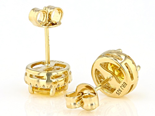 Bella Luce ® 2.80ctw Topaz And White Diamond Simulants Eterno™ Yellow Earrings