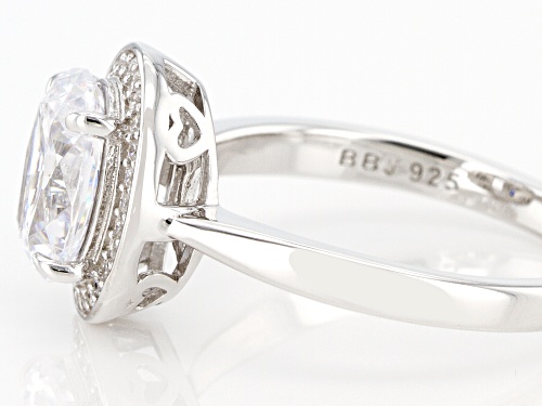 Bella Luce ® 3.63ctw White Diamond Simulant Rhodium Over Sterling Silver Ring (1.99ctw DEW) - Size 9