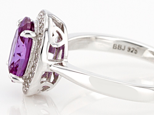 Bella Luce ® Lab Created Color Change Sapphire And White Diamond Simulant Rhodium Over Silver Ring - Size 8