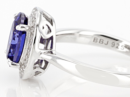 Bella Luce ® 3.22ctw Tanzanite And White Diamond Simulants Rhodium Over Sterling Silver Ring - Size 10
