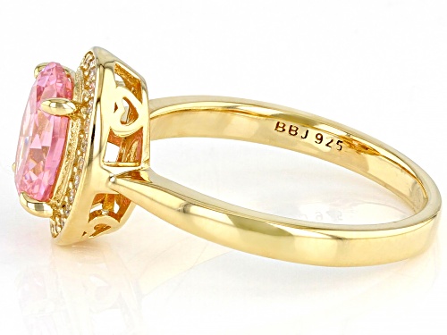 Bella Luce ® 3.30ctw Pink And White Diamond Simulants Eterno™ Yellow Ring - Size 8