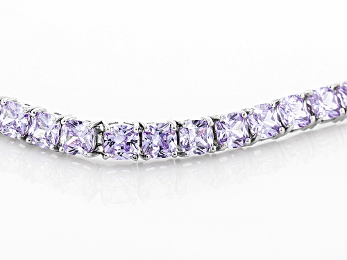 Bella Luce ®25.90ctw Lavender Diamond Simulant Rhodium Over Sterling Silver Bracelet(16.10ctw Dew) - Size 7.5