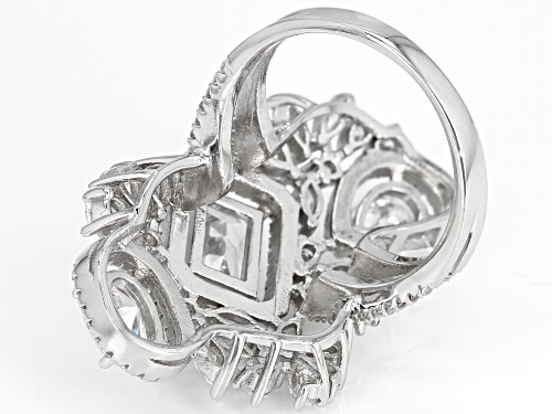 Bella Luce ® 10.76CTW White Diamond Simulant Rhodium Over Sterling Silver Ring - Size 6