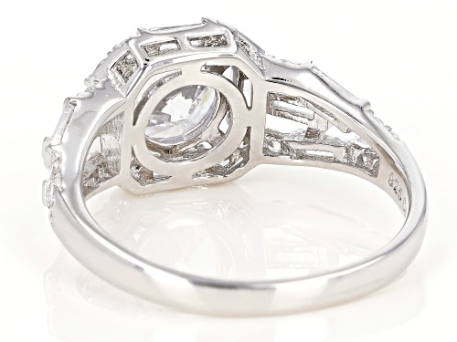 Bella Luce ® 3.59CTW White Diamond Simulant Rhodium Over Sterling Silver Ring - Size 10