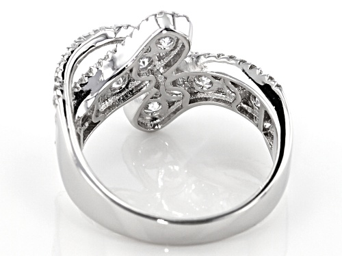 Bella Luce ® 2.57CTW White Diamond Simulant Rhodium Over Sterling Silver Ring (1.58CTW DEW) - Size 7