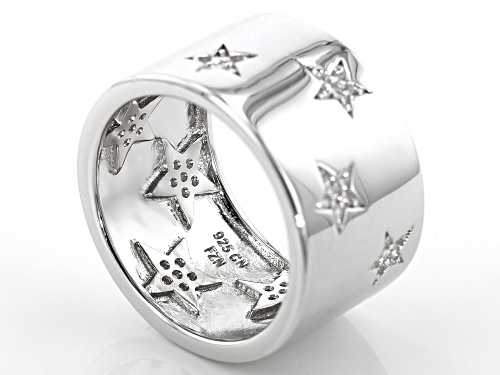 Bella Luce ® 0.54CTW White Diamond Simulant Rhodium Over Silver Star Ring (0.30CTW DEW) - Size 6