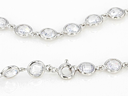 Bella Luce ® 68.58ctw White Diamond Simulant Rhodium Over Sterling Silver Y Necklace - Size 22
