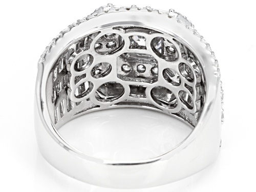 Bella Luce ® 8.83ctw White Diamond Simulant Rhodium Over Sterling Silver Ring (6.27ctw DEW) - Size 5
