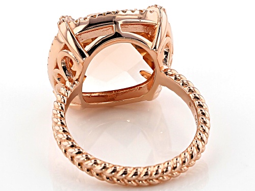 Bella Luce ® Esotica™ 17.34ctw Morganite And White Diamond Simulants Eterno™ Rose Ring - Size 5