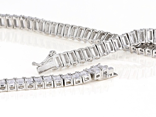 Bella Luce ® 64.13ctw White Diamond Simulant Rhodium Over Silver Tennis Necklace (39.15ctw DEW) - Size 18