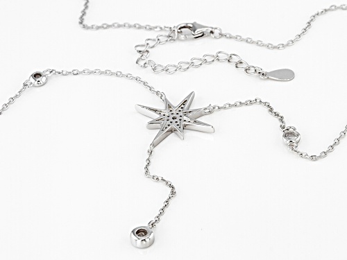 Bella Luce ® 1.04ctw White Diamond Simulant Rhodium Over Silver Star Necklace (0.63ctw DEW) - Size 16