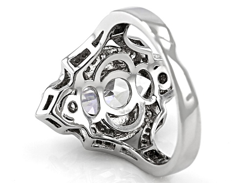Bella Luce ® 7.01ctw Rhodium Over Sterling Silver Ring (4.32ctw DEW) - Size 7