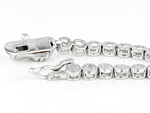 Bella Luce ® 6.04ctw White Diamond Simulant Rhodium Over Sterling Silver Bracelet (3.48ctw DEW) - Size 8
