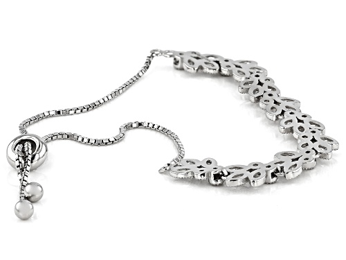 Bella Luce ® 3.63ctw Rhodium Over Sterling Silver Adjustable Bracelet