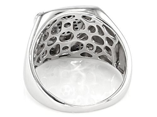 Bella Luce ® 0.66ctw Black Diamond Simulant Rhodium Over Silver Men's Ring (0.36ctw DEW) - Size 10