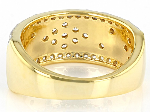 Bella Luce ® 1.26ctw Rhodium Over Silver And Eterno™ Yellow Band Ring (0.71ctw DEW) - Size 6