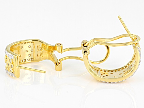 Bella Luce ® 1.27ctw Rhodium Over Silver And Eterno™ Yellow Hoop Earrings (0.84ctw DEW)