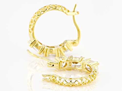 Bella Luce ® 3.11ctw White Diamond Simulant Eterno™ Yellow Hoop Earrings
