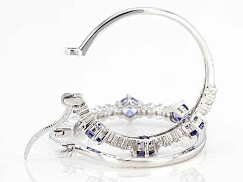 Bella Luce® Esotica™ Tanzanite And White Diamond Stimulants Rhodium Over Sterling Silver Earrings