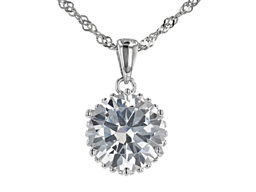 Bella Luce ® 14.83ctw Rhodium Over Sterling Silver Pendant With Chain And Earrings (10.05ctw DEW)