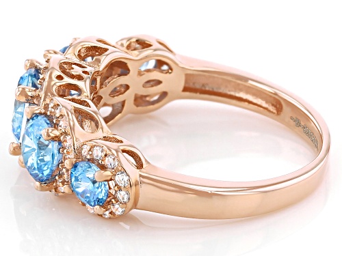 Bella Luce® Esotica™ 3.80ctw Neon Apatite And White Diamond Simulants Eterno™ Rose Ring - Size 8