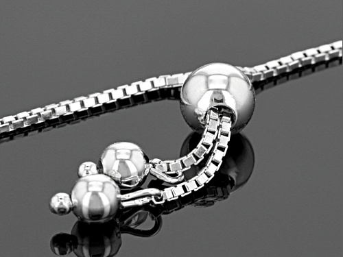 4.73ctw Oval Lab Created Color Change Alexandrite Rhodium Over Silver Sliding Adjustable Bracelet - Size 7.25