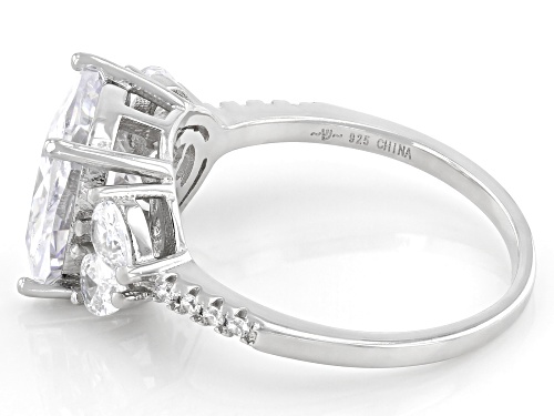 Bella Luce ® 6.89ctw White Diamond Simulant Rhodium Over Sterling Silver Ring (4.76ctw DEW) - Size 7