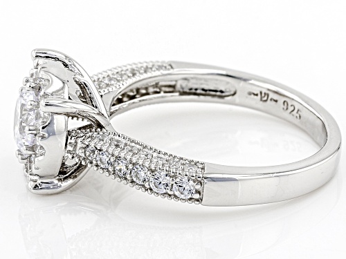Bella Luce ® 2.52ctw White Diamond Simulant Rhodium Over Sterling Silver Ring (1.44ctw DEW) - Size 8