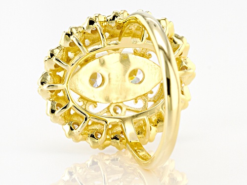 Bella Luce® 1.58ctw White Diamond Simulant Eterno™ 18k Yellow Gold Over Silver Ring (0.99ctw DEW) - Size 10