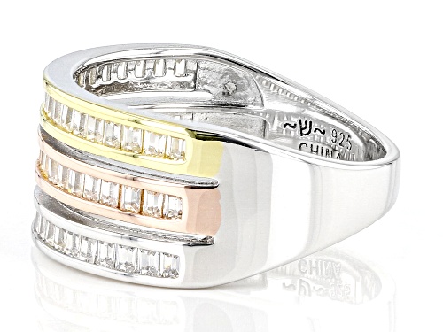 Bella Luce® 1.44ctw Rhodium And 14K Yellow And Rose Gold Over Sterling Silver Ring (0.87ctw DEW) - Size 5