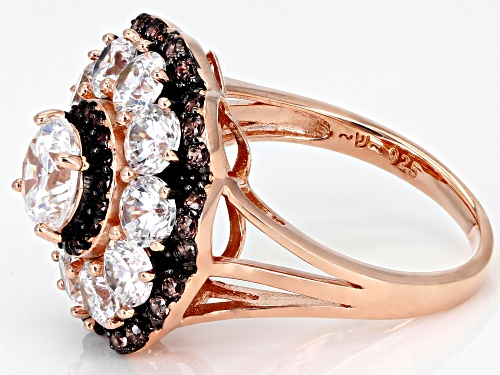Bella Luce® 6.62ctw Mocha And White Diamond Simulants Eterno™ Rose Ring (4.00ctw DEW) - Size 7