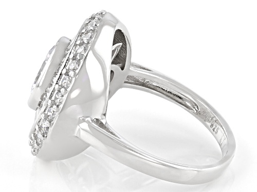 Bella Luce® 3.36ctw White Diamond Simulant Rhodium Over Sterling Silver Ring (2.03ctw DEW) - Size 6