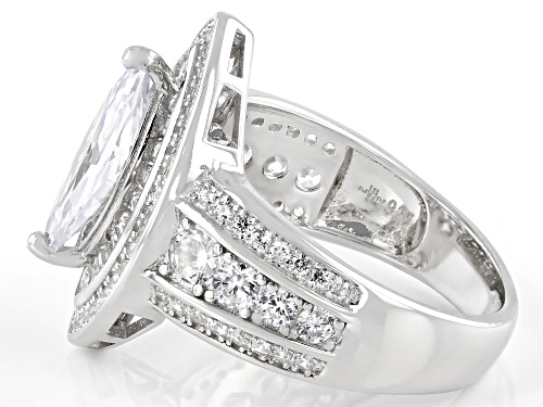 Bella Luce® 4.73ctw White Diamond Simulant Rhodium Over Sterling Silver Ring (2.86ctw DEW) - Size 11