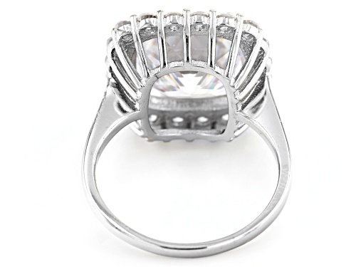 Bella Luce® 11.87ctw White Diamond Simulant Rhodium Over Sterling Silver Ring(7.19ctw DEW) - Size 5
